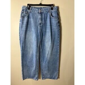 HDLTE Jeans Wide Leg Pants XL Light Blue Minimalist Normcore Capsule Style